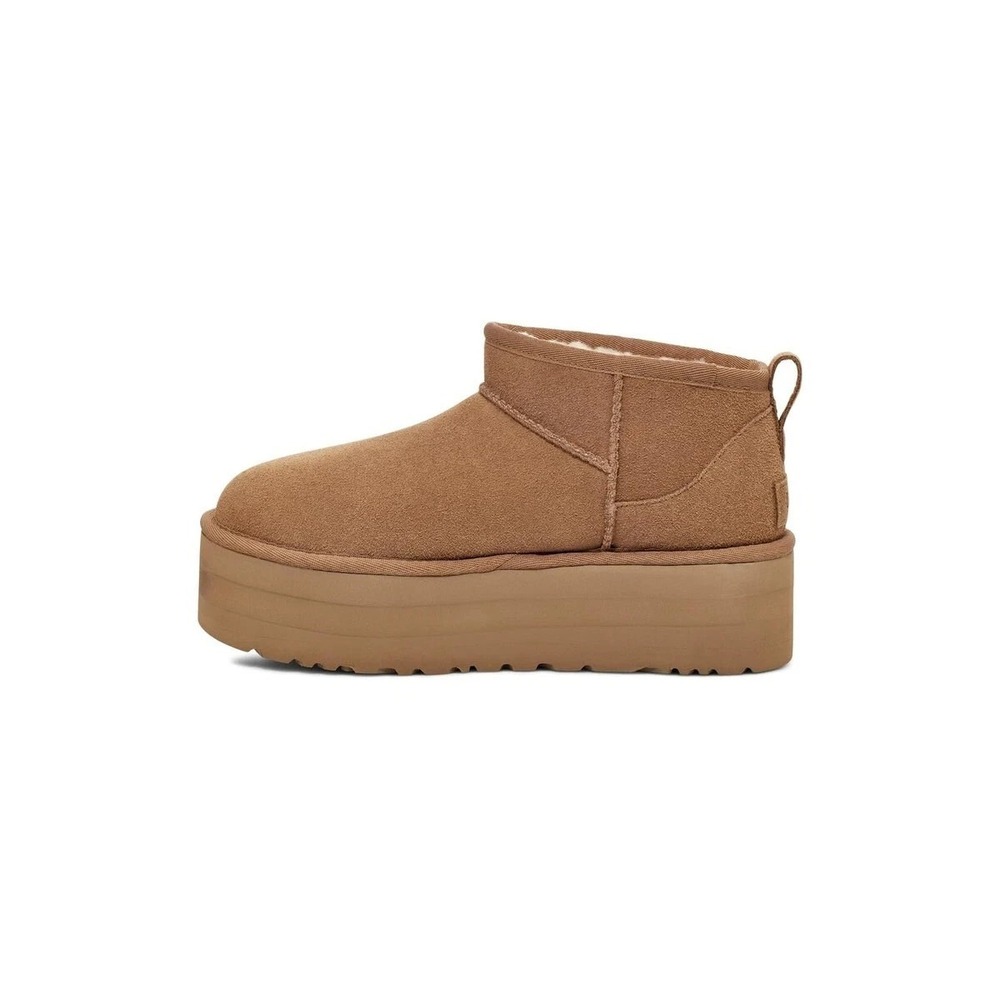 UGG Classic Ultra Mini Platform Womens Size 12 Chestnut Boot 1135092 WORN ONCE - Picture 2 of 7